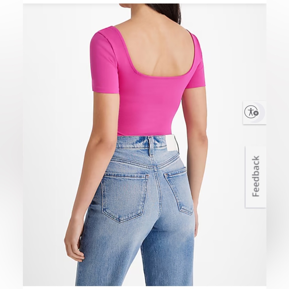 Express Contour Stretch Square Neck Bodysuit NWT - image 3